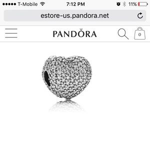 Pandora heart clip only.  2 charms